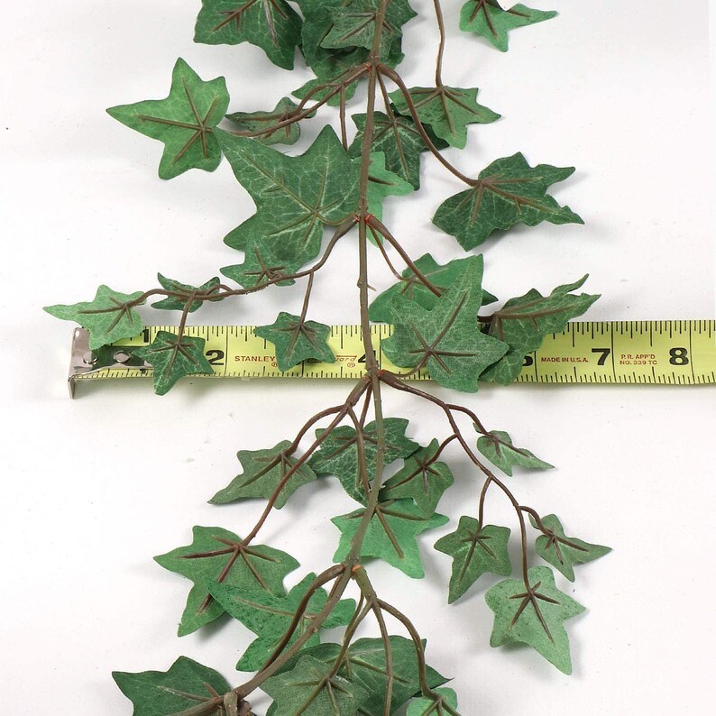 Green English Ivy Garland Artificial Silk Greenery 6 Ft Faux Etsy
