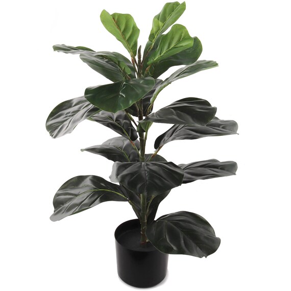 Silk Fiddle Leaf Ficus Tree 30 With 21 Lifelike Leaves Etsy
