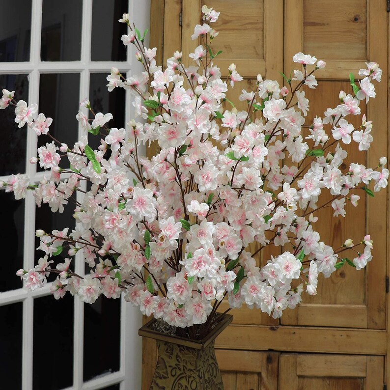 Silk Cherry Blossom Flowers Four 36 Inch LIGHT PINK Blossom Etsy