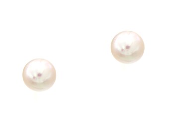 5.5-6.0 mm Freshwater Pearl Stud Earrings in 14 Kt Yellow Gold