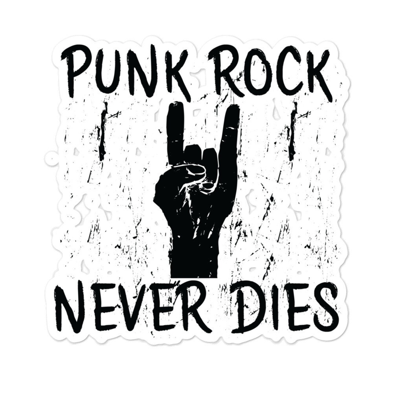 PUNK ROCK Never DIES Punk Rock Themed Bubblefree Stickers,great Gift
