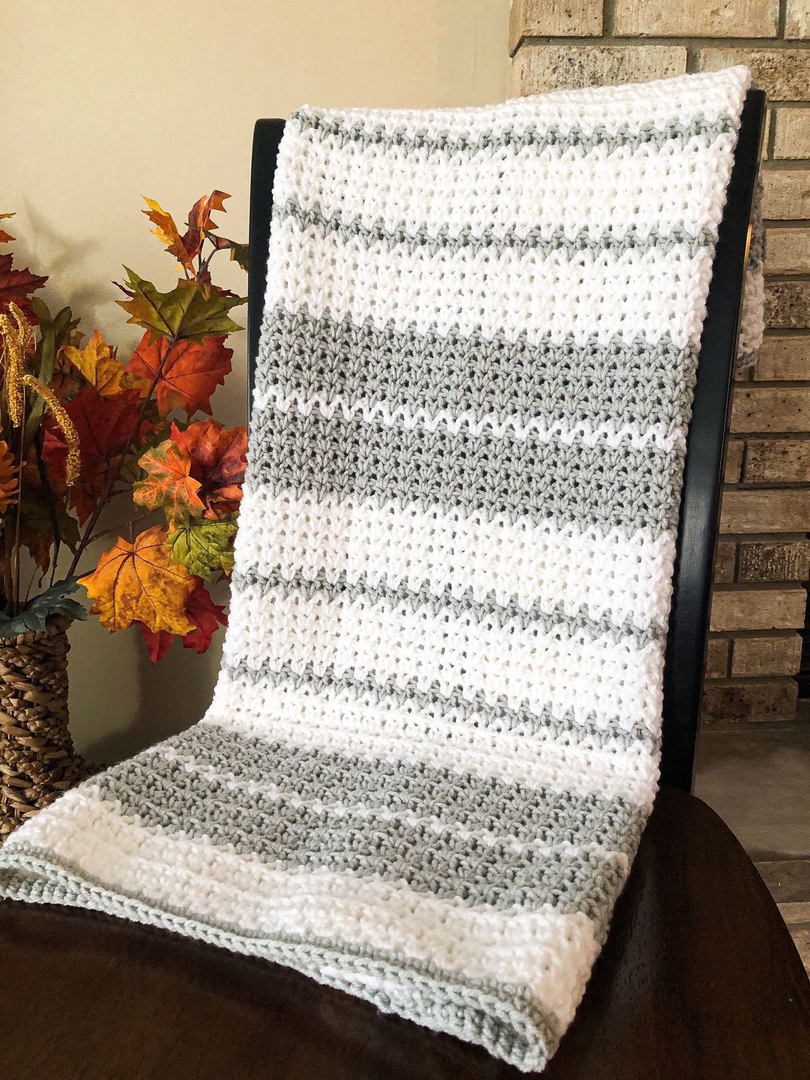 Double Crochet VStitch Blanket Etsy