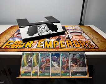 Portatarjetas colgante y soporte de Barbanegra, plegable y portátil, ¡para cualquier TCG!