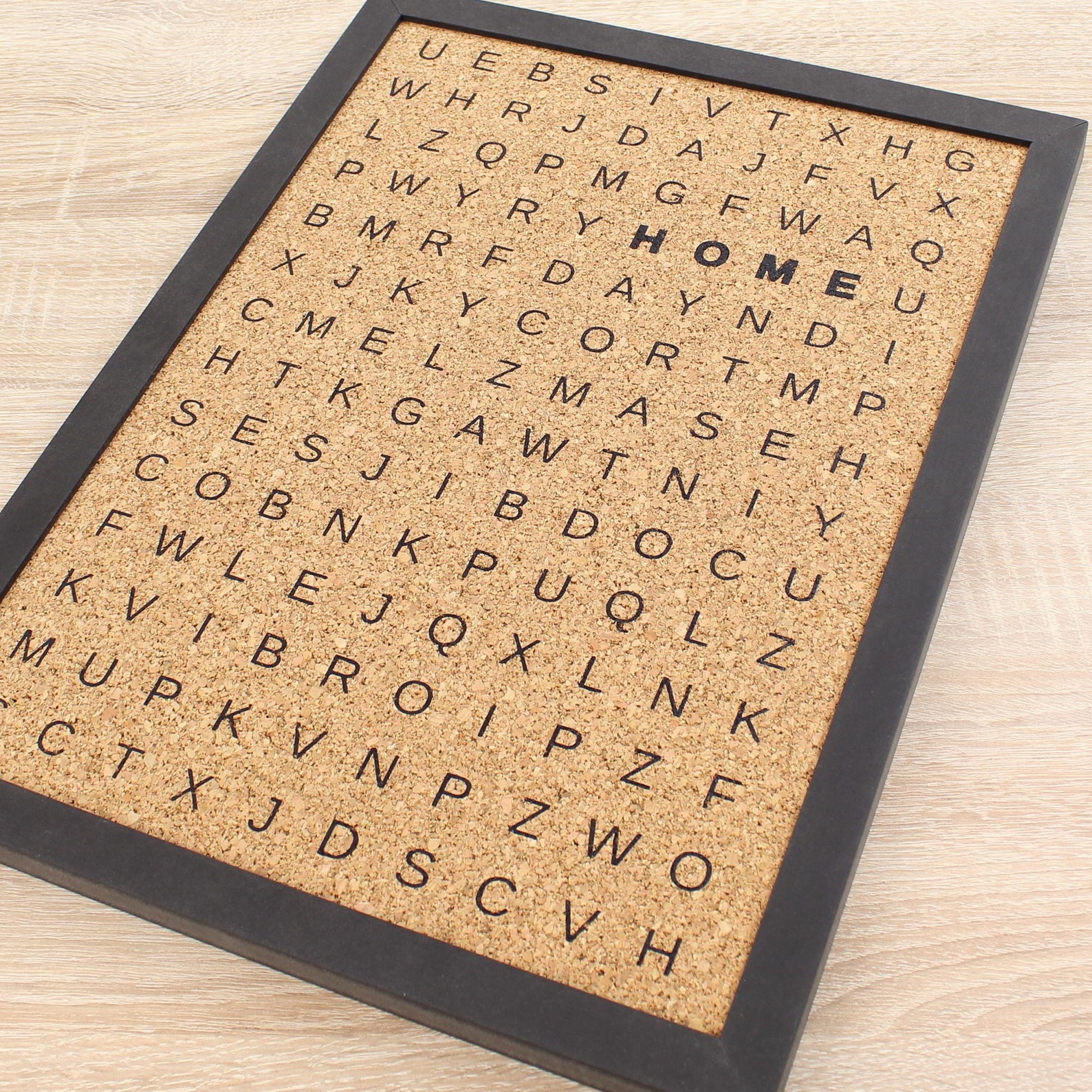 Pin Board Home Letters Print Cork Notice Board Crossword | Etsy