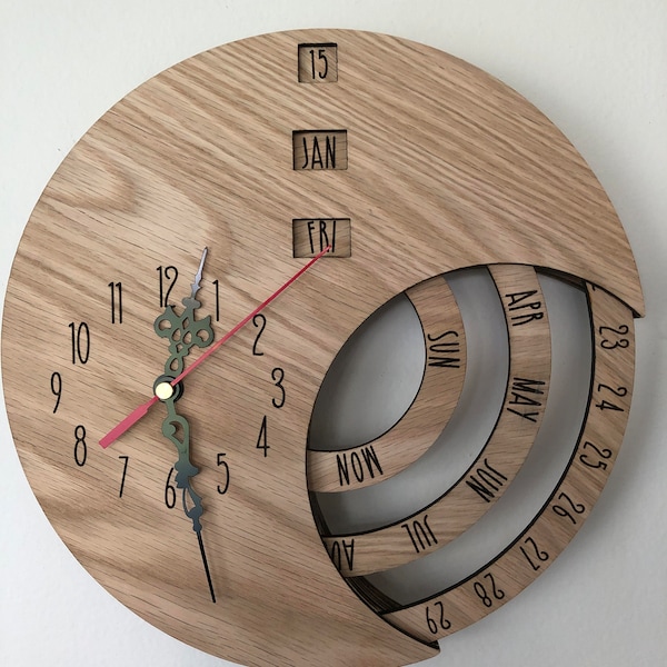 DIGITAL SVG FILE for perpetual calendar clock