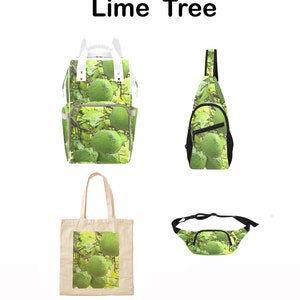 Spacious, Original, Well-Constructed PACKS (backpack, cross-body, fanny) & TOTES For school, work, hiking, shopping, travel. &quot;Lime Tree&quot;