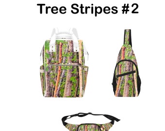 Spacious, Original and Well-Constructed FineArt BACKPACK, CROSSBODY & FANNY packs For school, work, hiking, travel. Colorful trees in woods