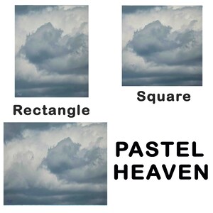 May include: A photograph of a cloudy sky with a large, fluffy cloud in the center. The sky is a light blue color and the clouds are a light gray color. The image is taken from a low angle, so the clouds appear to be very large.