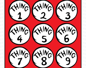 Thing 1 Svg Etsy