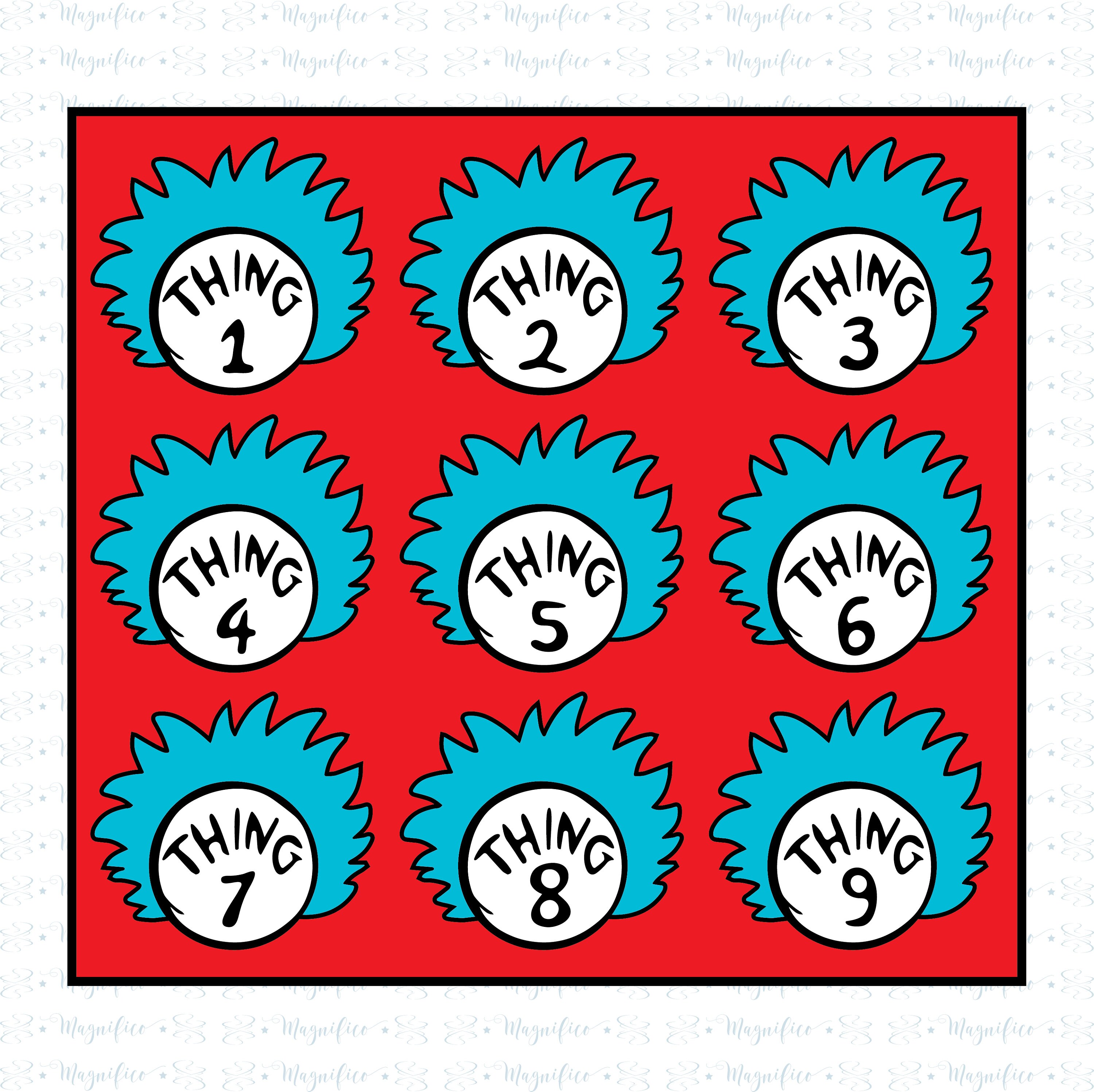 Thing 1 thing 2 thing 3 thing svg thing clipart thing cut etsy