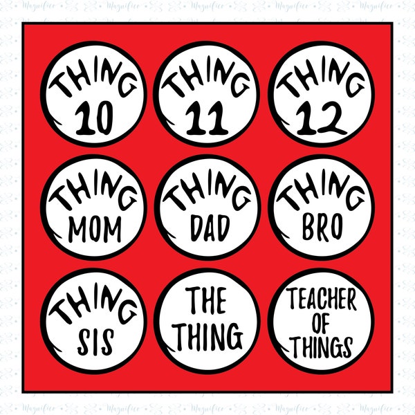 Thing 1 SVG, Thing 2, Thing Mom, Dad, Teacher, Sis, Bro, Thing Clipart, Thing Cut File, Thing Cricut, Thing Silhouette, Thing Download