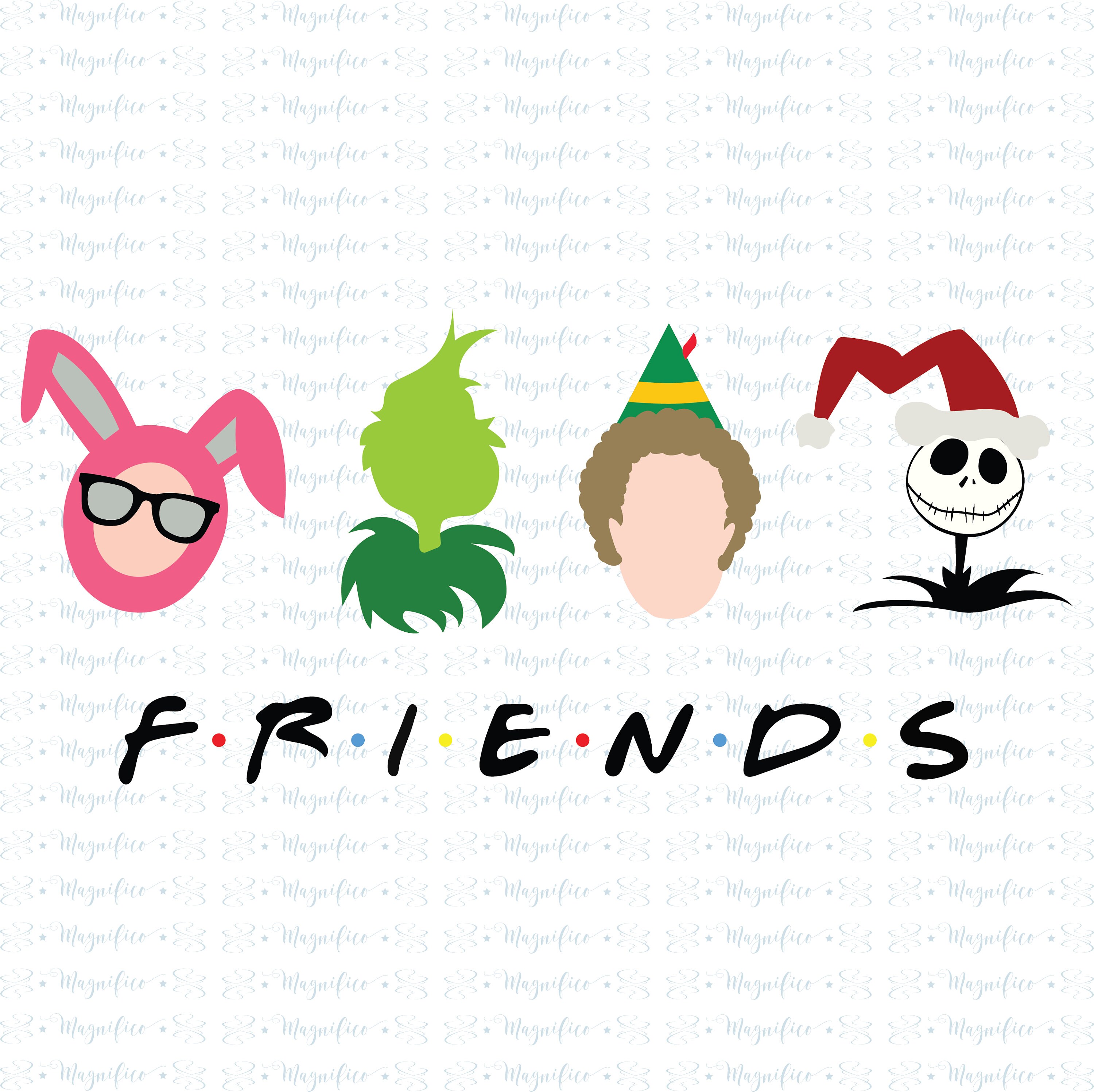 Christmas Friends SVG Christmas Movie Characters SVG - Etsy UK