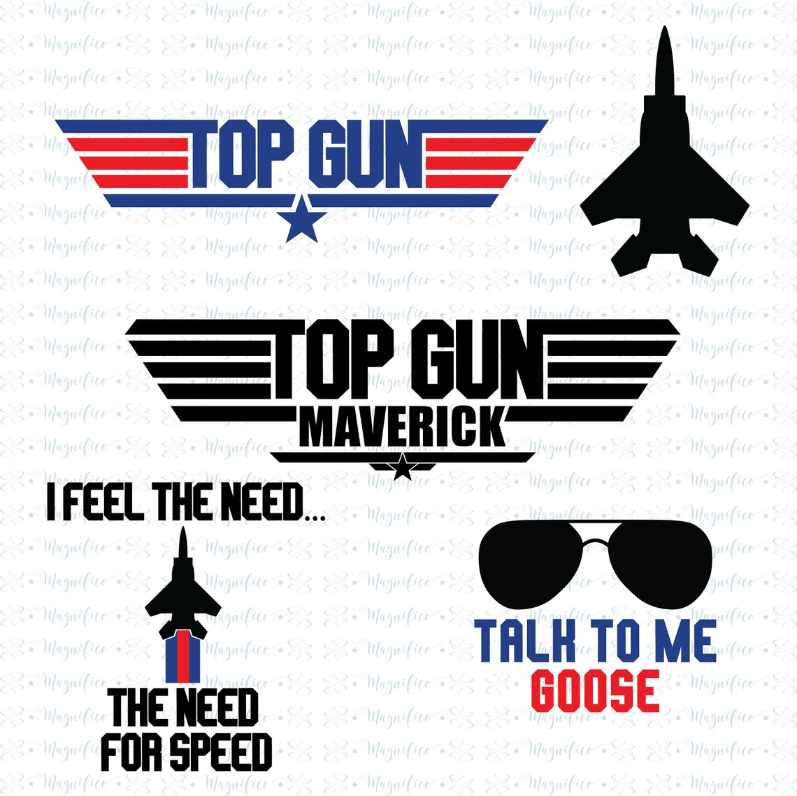 Top Gun SVG Bundle Need for Speed Talk to Me Goose Maverick Etsy