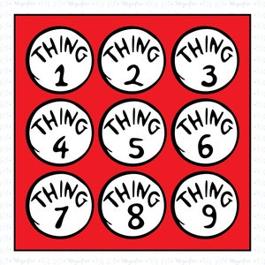 Thing 1, Thing 2, Thing 3, Thing SVG, Thing Clipart, Thing Cut File, Thing Cricut, Thing Silhouette, Thing Download