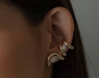 Gold Ear Cuff Minimalist Jewelry Gift For Unisex
