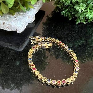 Saashi Crystal Heart Tennis Set