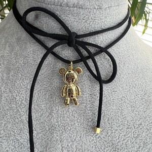 Plush Bear Bow Cartoon Choker Necklace