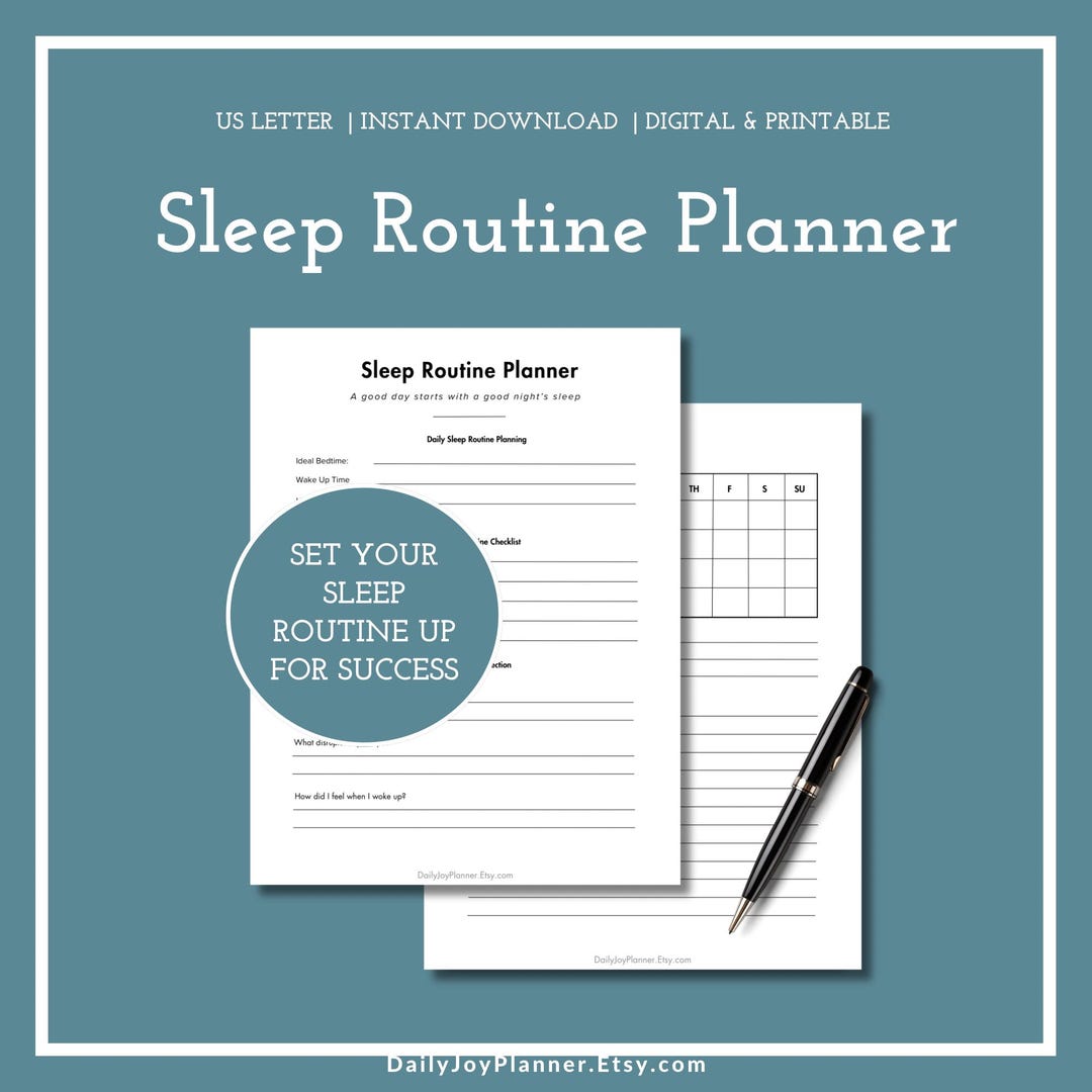 Sleep Routine Planner Printable | Create a Restful Night Routine ...