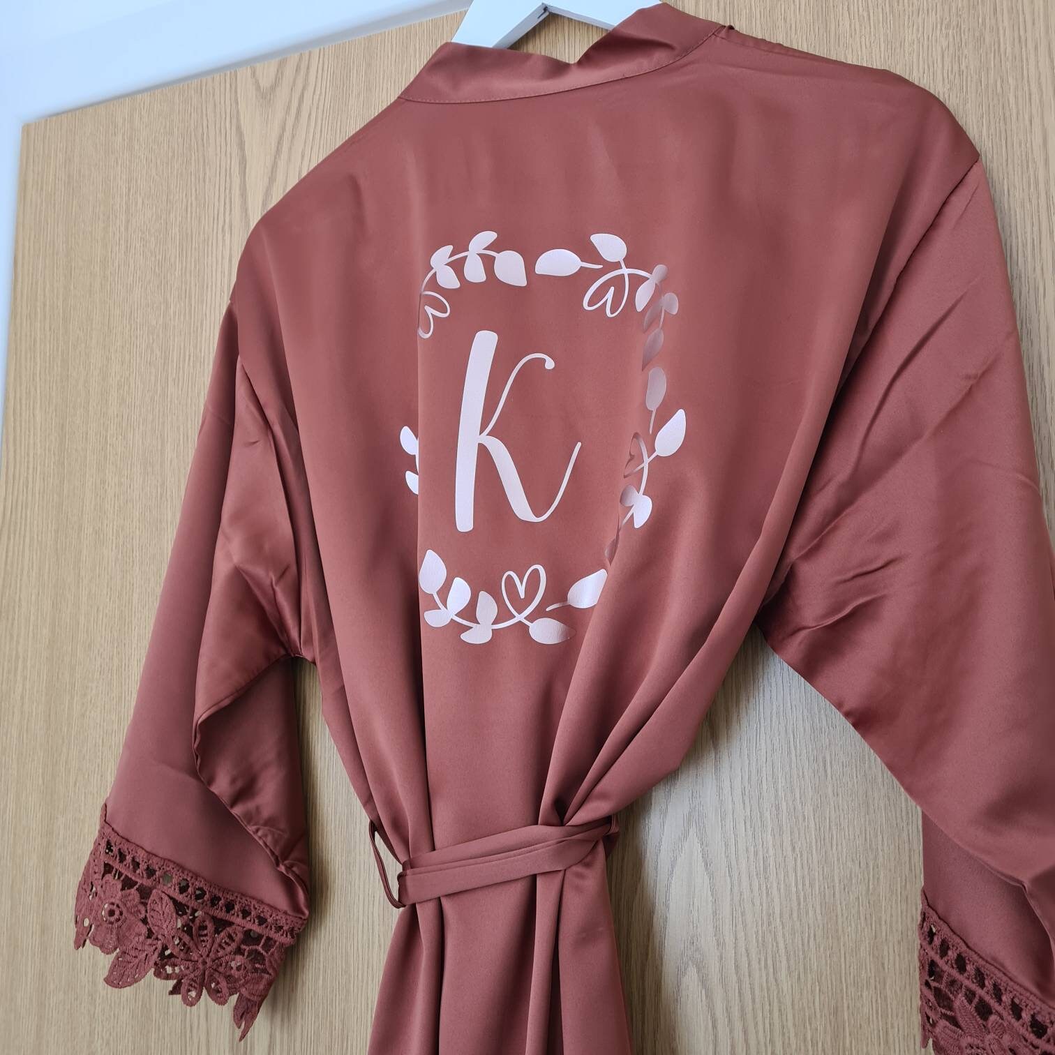 Personalised Dressing Gown Personalised Bridal Robe Satin Etsy UK