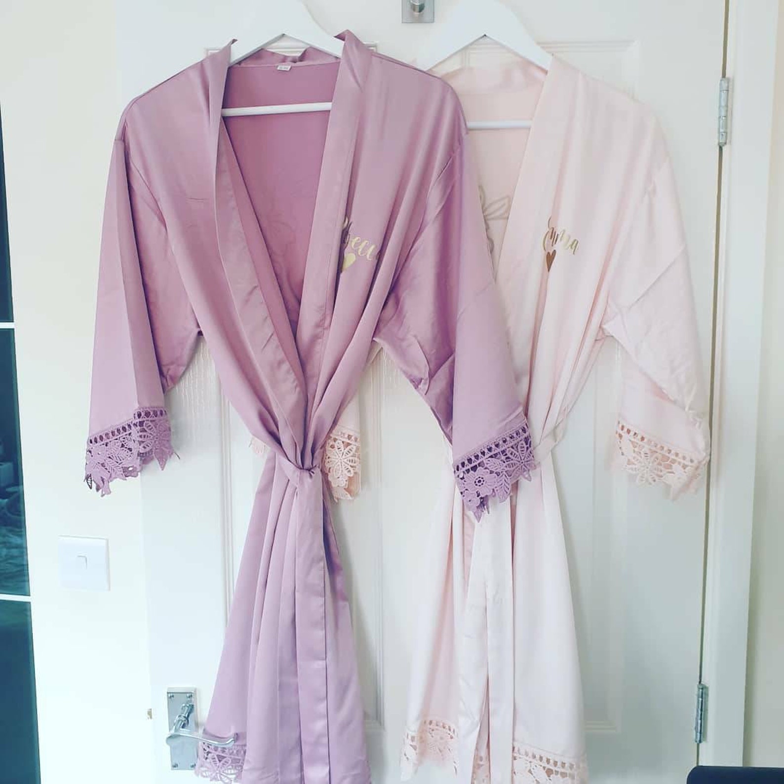 Satin dressing gown personalised bridal robe bridal Etsy