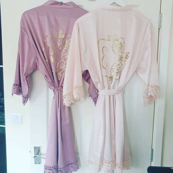 Satin Dressing Gown Etsy UK