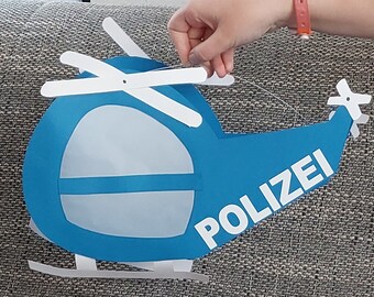 Laterne Polizei hubschrauber