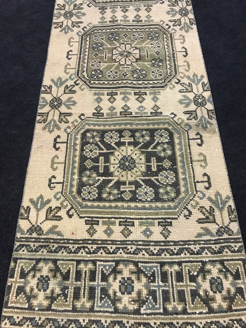 Anatolian rug,Oushak rug,V\u0131ntage rug,Runner rug,Bohemian rug,Handmade rug,Turk\u0131sh rug,Old rug,Pastel Rug,BohemianRug,Wool Rug 2.6 x 11.7 ft