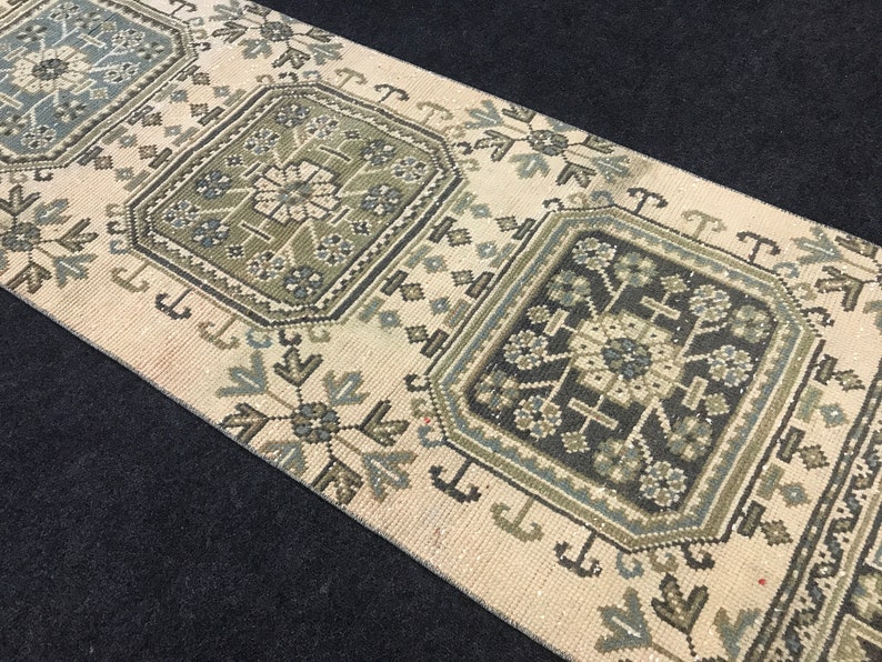 Anatolian rug,Oushak rug,V\u0131ntage rug,Runner rug,Bohemian rug,Handmade rug,Turk\u0131sh rug,Old rug,Pastel Rug,BohemianRug,Wool Rug 2.6 x 11.7 ft