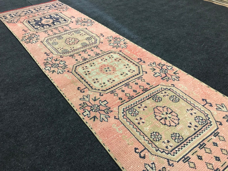 Anatolian Rug,Oushak Rug,Turk\u0131sh Rug,Vintage Rug,Old Rug,Natural Rug,Handmade Rug,Bohemian Rug,Runner Rug,Boho Rug,Area Rug 2.10 x 11.6 ft