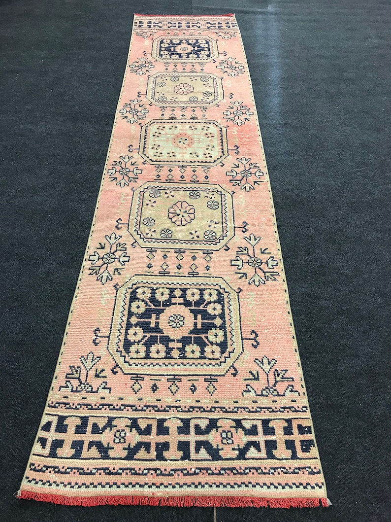 Anatolian Rug,Oushak Rug,Turk\u0131sh Rug,Vintage Rug,Old Rug,Natural Rug,Handmade Rug,Bohemian Rug,Runner Rug,Boho Rug,Area Rug 2.10 x 11.6 ft