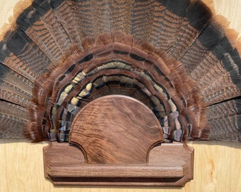 Your choice - 9 beard slot Turkey tail display plaque.