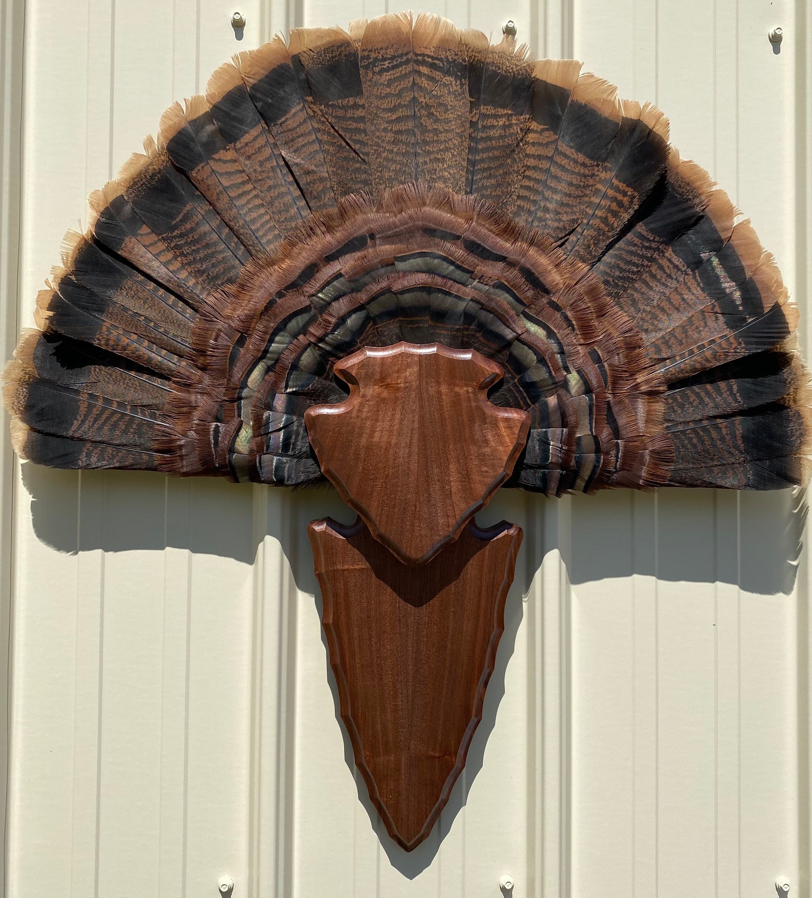 Turkey tail and beard plaque arrowhead design Etsy