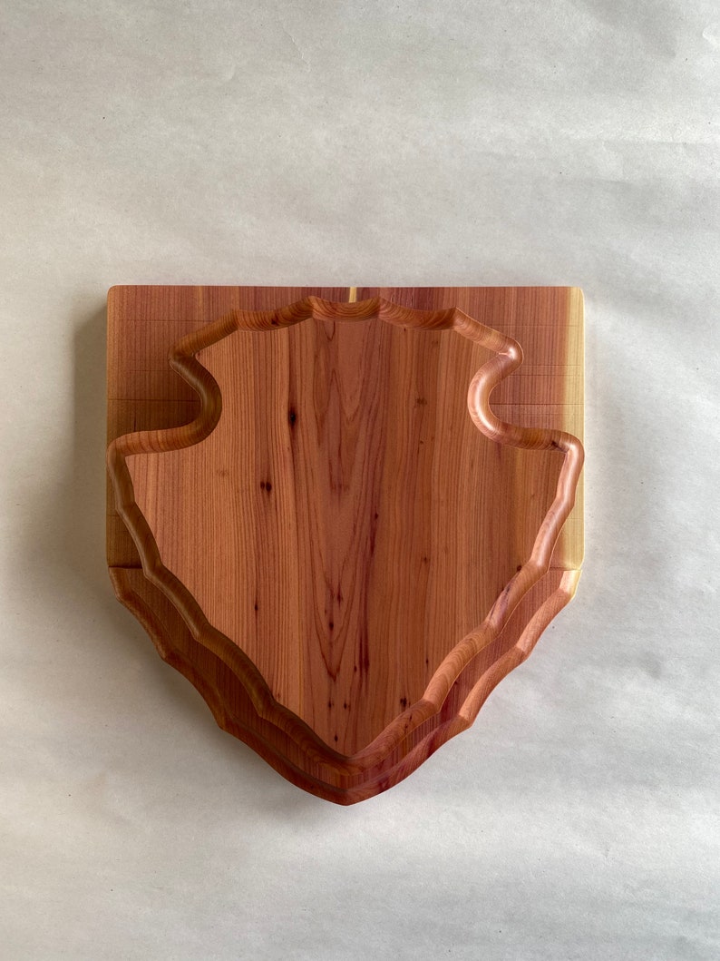 Turkey Tail Fan Mount Plaque Arrowhead Design Etsy