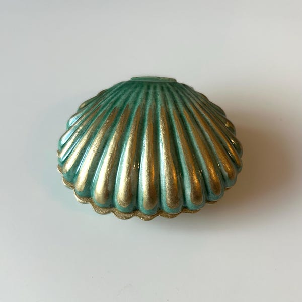 Ceramic Seashell Beach Proposal Ring Box, Ceramic Shell Beach Proposal Ring Box, Sea Shell Small Ring Case, Vintage Ring Box, Ring Bearer