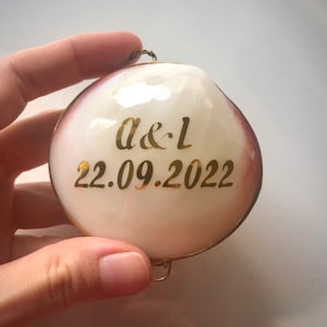Custom Wedding Ring Holder Box for Beach Proposal Vintage Engegament Jewelry Heirloom Ring Bearer Personalized Name on