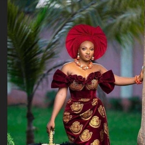 Trajes de boda, trajes aso oke ebi, ropa tradicional ofi, telas de cumpleaños, joyas con piedras de nacimiento, bordados, ropa africana, vestidos para madres