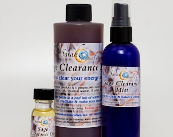 Sage Clearance Spiritual Kit to Clear Energy with the Power of Sage ~ A SarahSpiritual Collection - Spiritual Bath, Mist, Oil