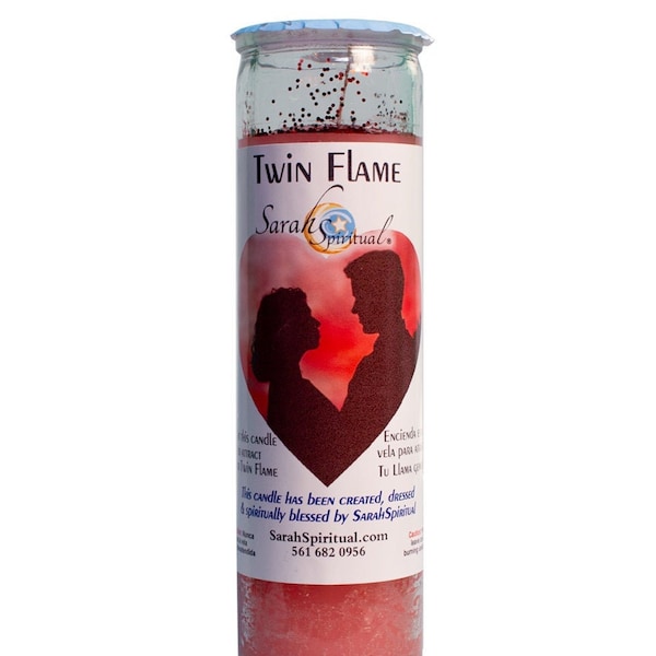 Twin Flame 7 Day Candle - Hand Dressed & Blessed by SarahSpiritual ~ Manifest, Attract, Enhance Twin Flame Relationship
