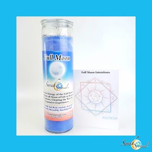 Full Moon Spiritual Candle & Intention Setting Parchment - Hand Dressed and Blessed by SarahSpiritual