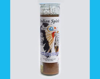 Indian Spirit 7 Day Candle~ Hand Dressed & Blessed by SarahSpiritual ~ Connect with Your Indian Spirit Guide, Candle Magic, Candle Prayer