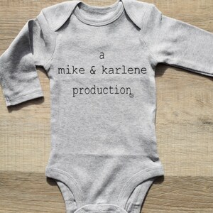 Baby Announcement, Baby Production Shirt, Announcement Bodysuit, Baby Bodysuit, Production Bodysuit image 3