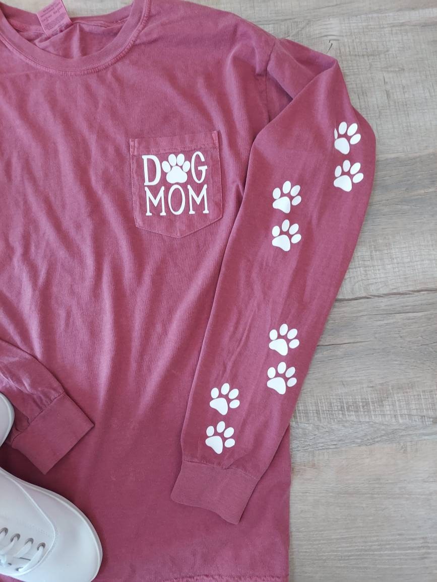 Dog Mom Shirt Cute Long Sleeve Shirt for Women Dog Mom Etsy