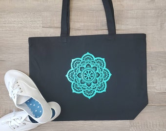 Mandala Tote Bag - Cute Tote For Women - Gift For Her - Tote Bag For Her - Summer Tote - Yoga Bag - Gym Bag - Mandala Bag - Gifts Under 20