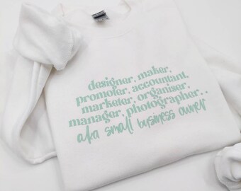 Mittelgroßes Business Sweatshirt - Social Business Besitzer Sweatshirt - Small Business T-Shirt - Unternehmer Shirt - Süßes Sweatshirt - Motivations Top
