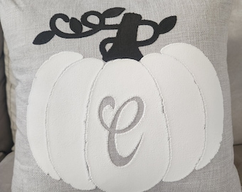 Personalized Pumpkin Applique Pillow Fall Custom Pillow Family Fall Pillow Pumpkin Personalized Pillow