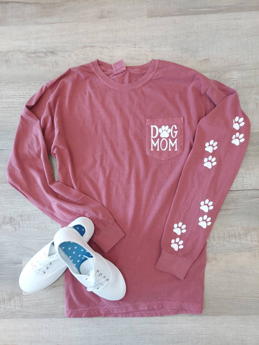 Dog Mom Shirt Cute Long Sleeve Shirt for Women Dog Mom Etsy