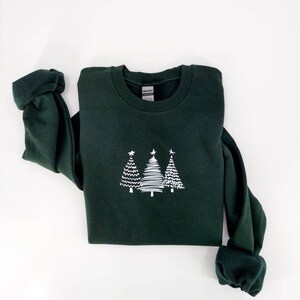 Christmas Tree Sweatshirt - Evergreen Trees - Trees Sweatshirt - Christmas Sweater - Minimal Christmas Sweatshirt - Christmas Gift