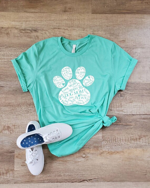 Camisa de mama de perro Camisa de amante de perro Camisa con estampado de pata Camiseta