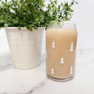 Weihnachtsbaum Eisglas, Bierkanne Glas, Eiskaffeeglas, Weihnachtstasse, Weihnachts kaffeetasse, Kaffeetasse, Bierdasse Glas