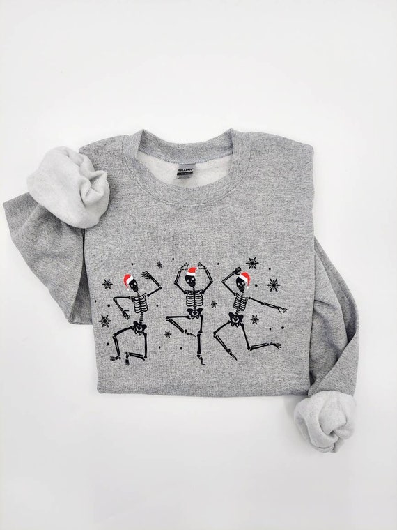 Divertente Felpa Natalizia Con Scheletro: Maglione Natalizio Con Cappello Di Babbo Natale - Italia - Foto 12